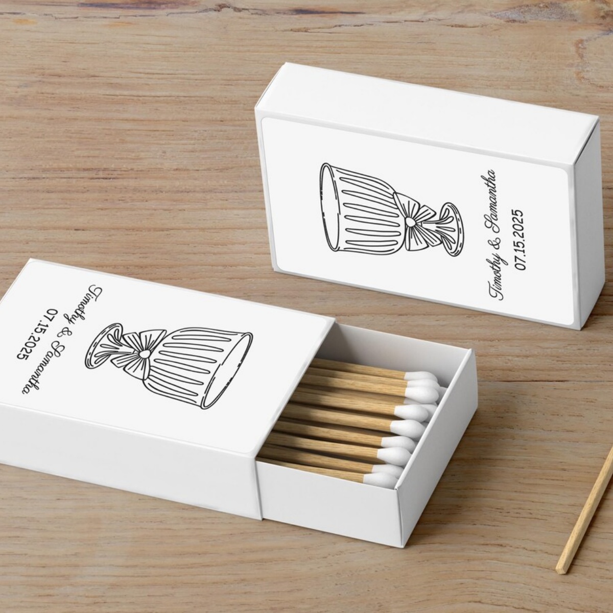 Champagne Tower Set - Kotak Korek Api yang Dipersonalisasi -