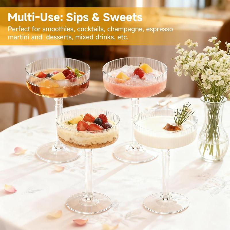 Champagne Tower Set - 10 Buah Gelas Martini Plastik Anti