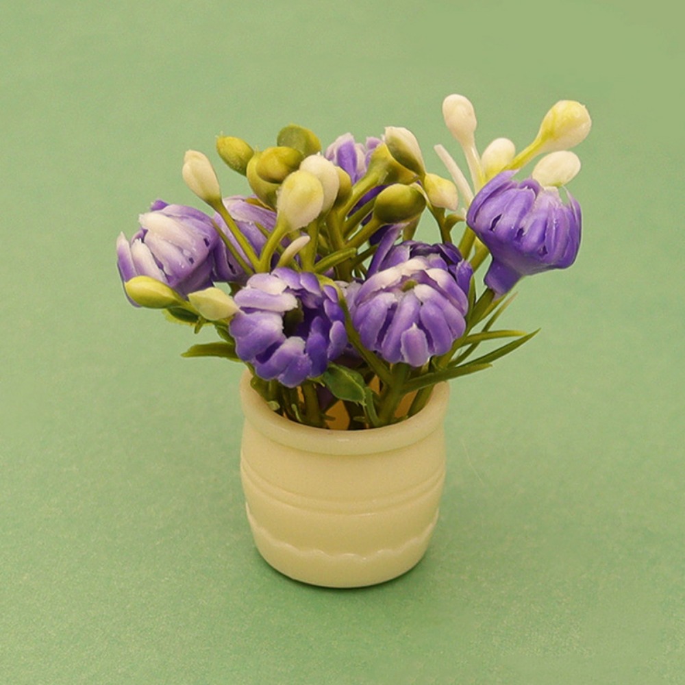 Flower Girl Basket - 1:12 Miniatur Rumah Boneka Simulasi Vas