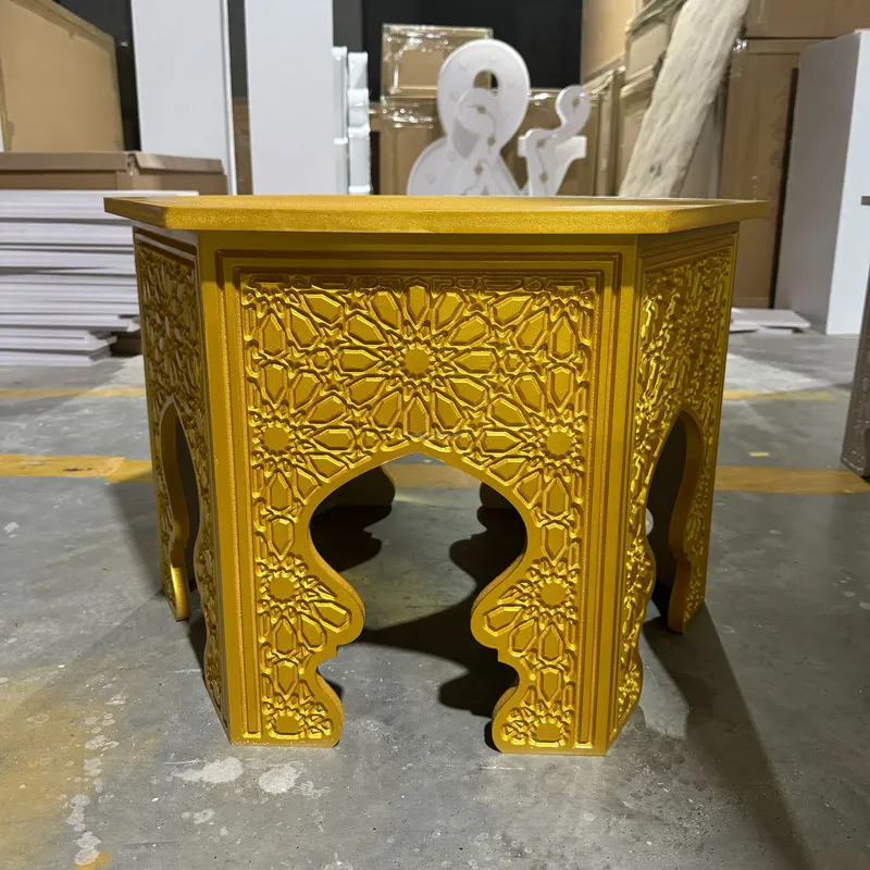 Meja Bundar Berpola Bunga Gaya - Indian Wedding Decor Supply ulasan dan harga