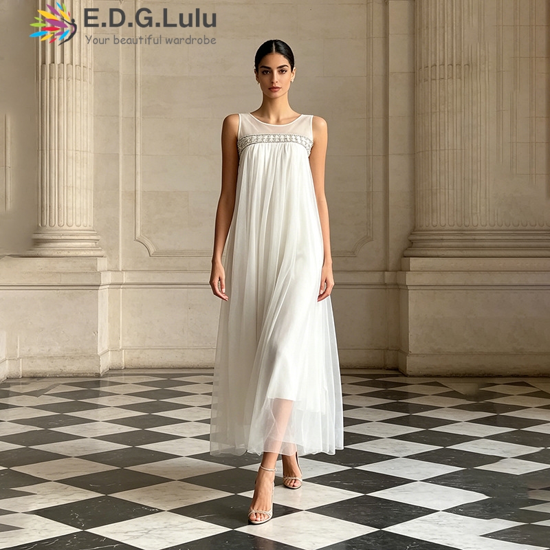EDGLuLu Gaun Panjang Tanpa Len - Wedding Lulu ulasan dan harga