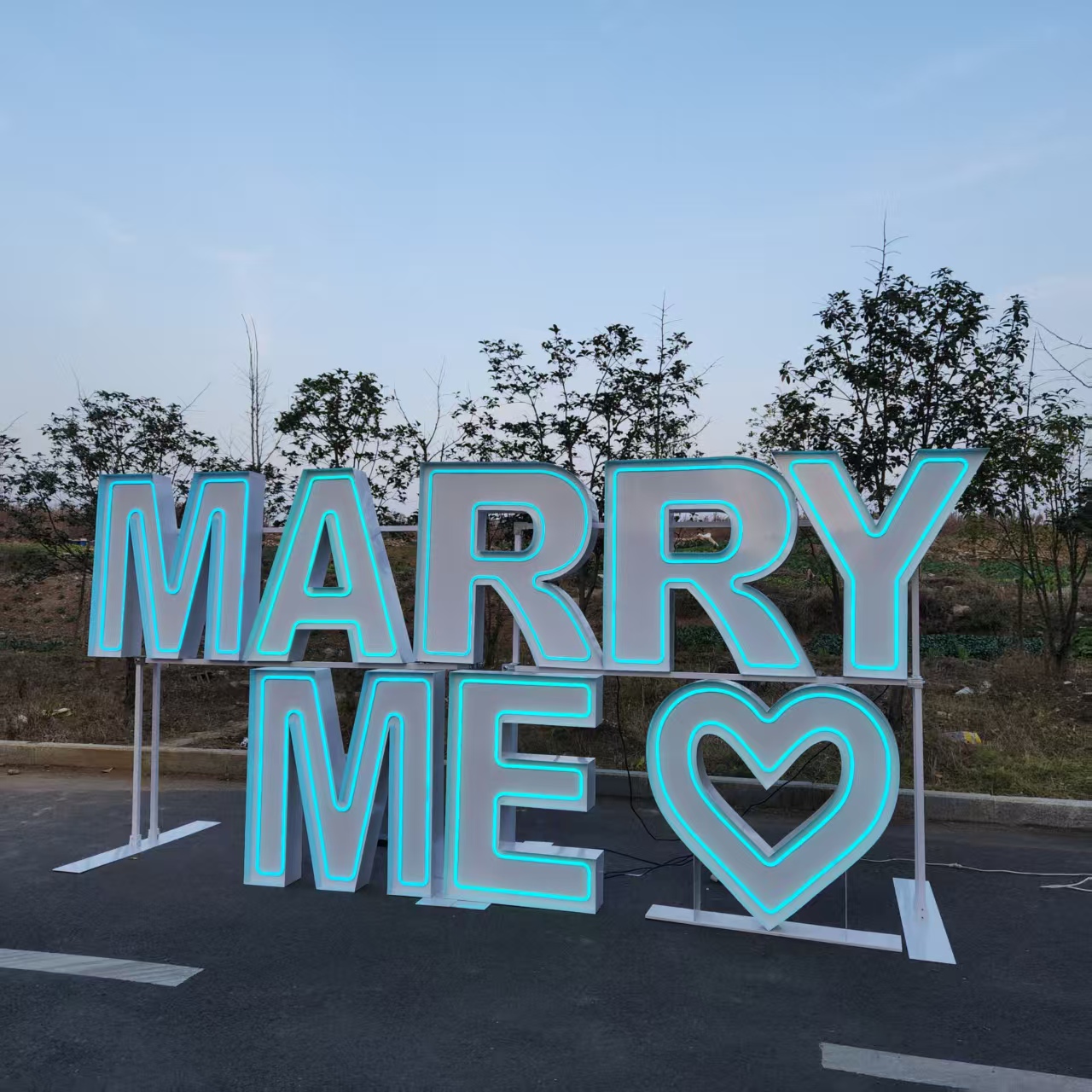 MARRY ME Lampu Neon LED RGB Me - Wedding Party Supply Rentals ulasan dan harga