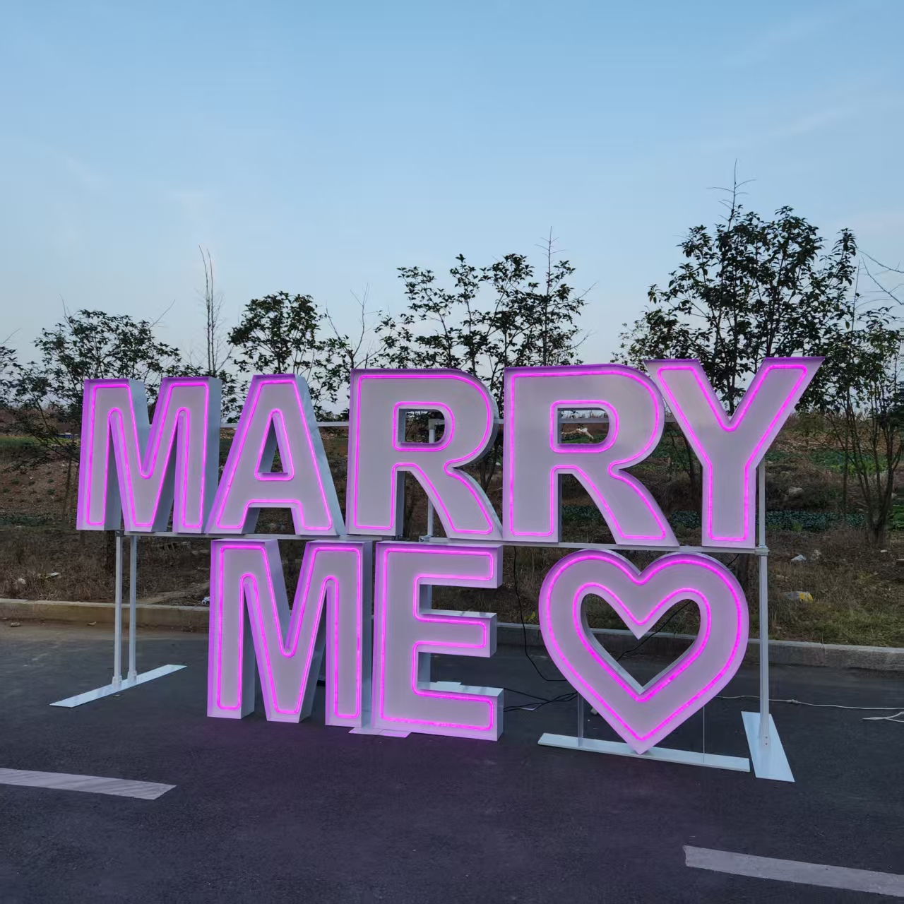 MARRY ME Lampu Neon LED RGB Me - Wedding Party Supply Rentals ulasan dan harga