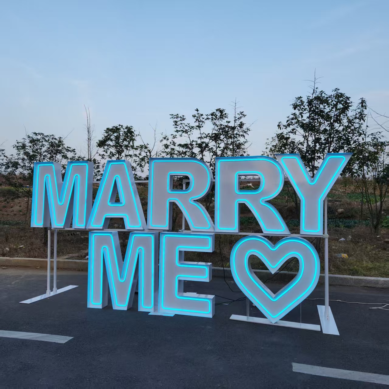 MARRY ME Lampu Neon LED RGB Me - Wedding Party Supply Rentals ulasan dan harga