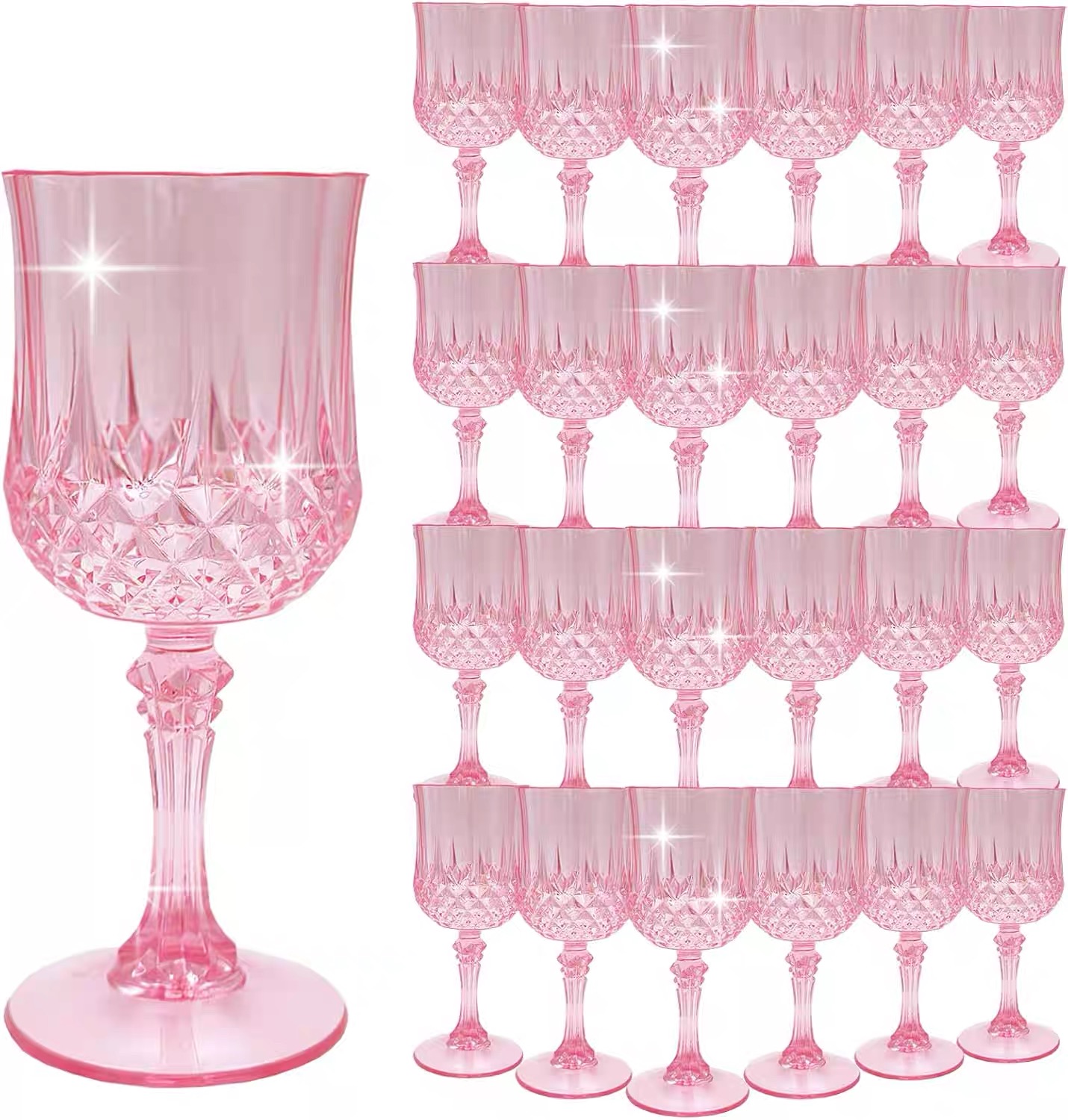 Gelas sampanye akrilik, gelas  - Champagne Tower Set ulasan dan harga