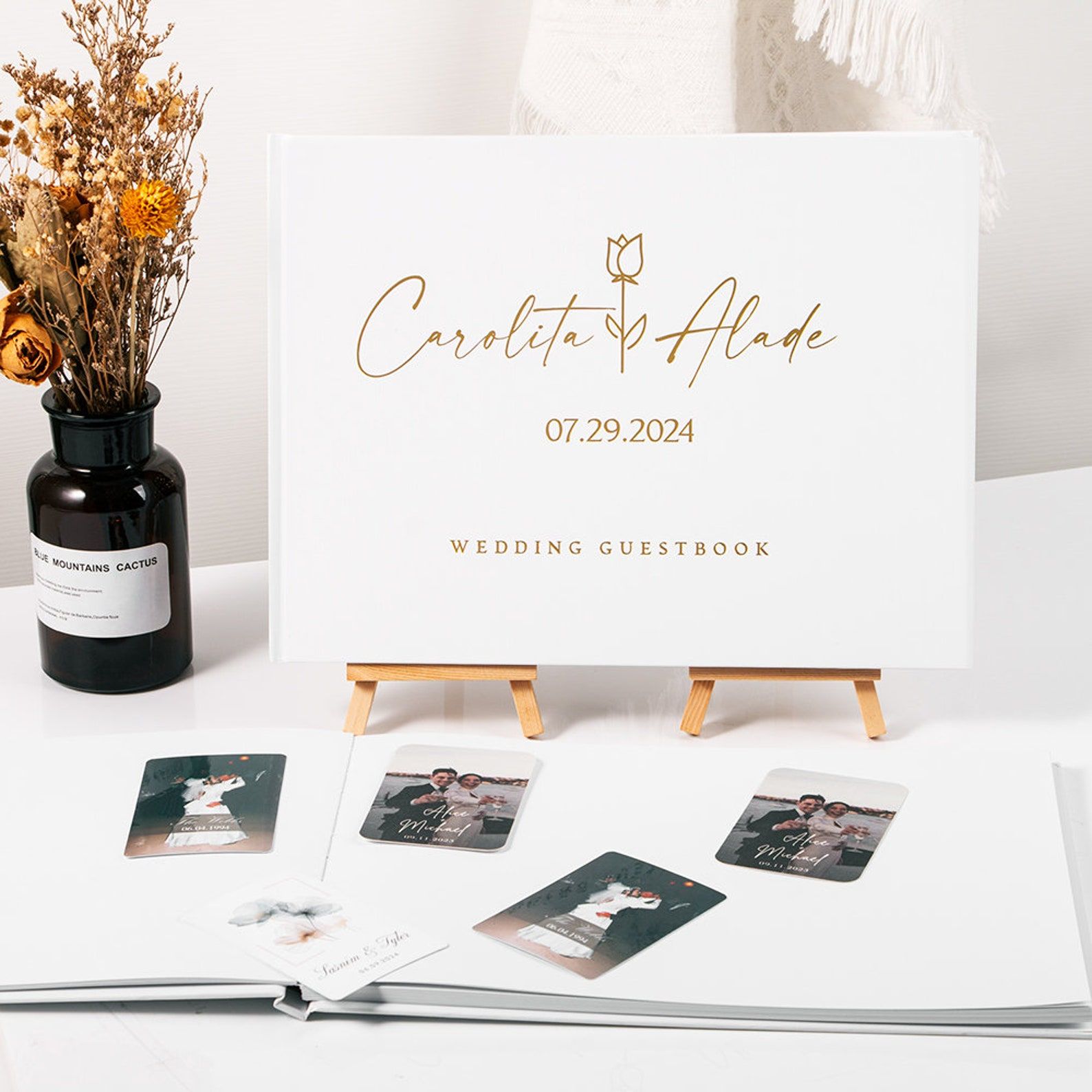 Buku tamu pernikahan kustom bu - Wedding Supply List ulasan dan harga